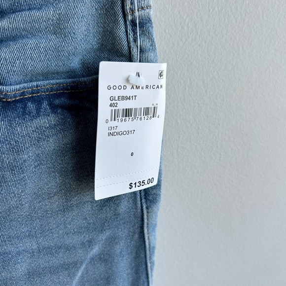 Good American Skinny Jeans Womens Size 0/25 Blue Light Wash Button Fly NWT - Picture 6 of 9